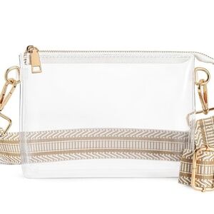Clear Crossbody Bag with Zipper Closure